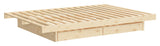 Kanso Bed frame with sideboxes 120 x 200, oak