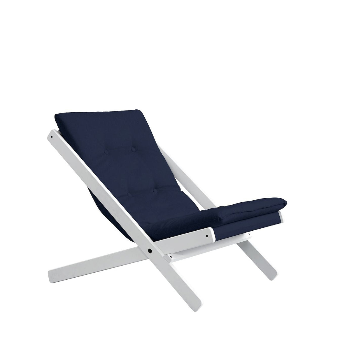 Boogie Lounge Chair, Navy/White