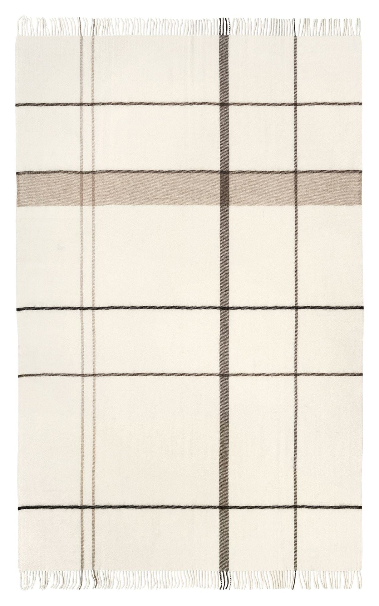 Gradient Plaid in Alpaca/Wool, Beige