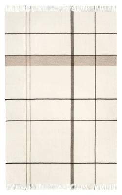 Gradient Plaid in Alpaca/Wool, Beige