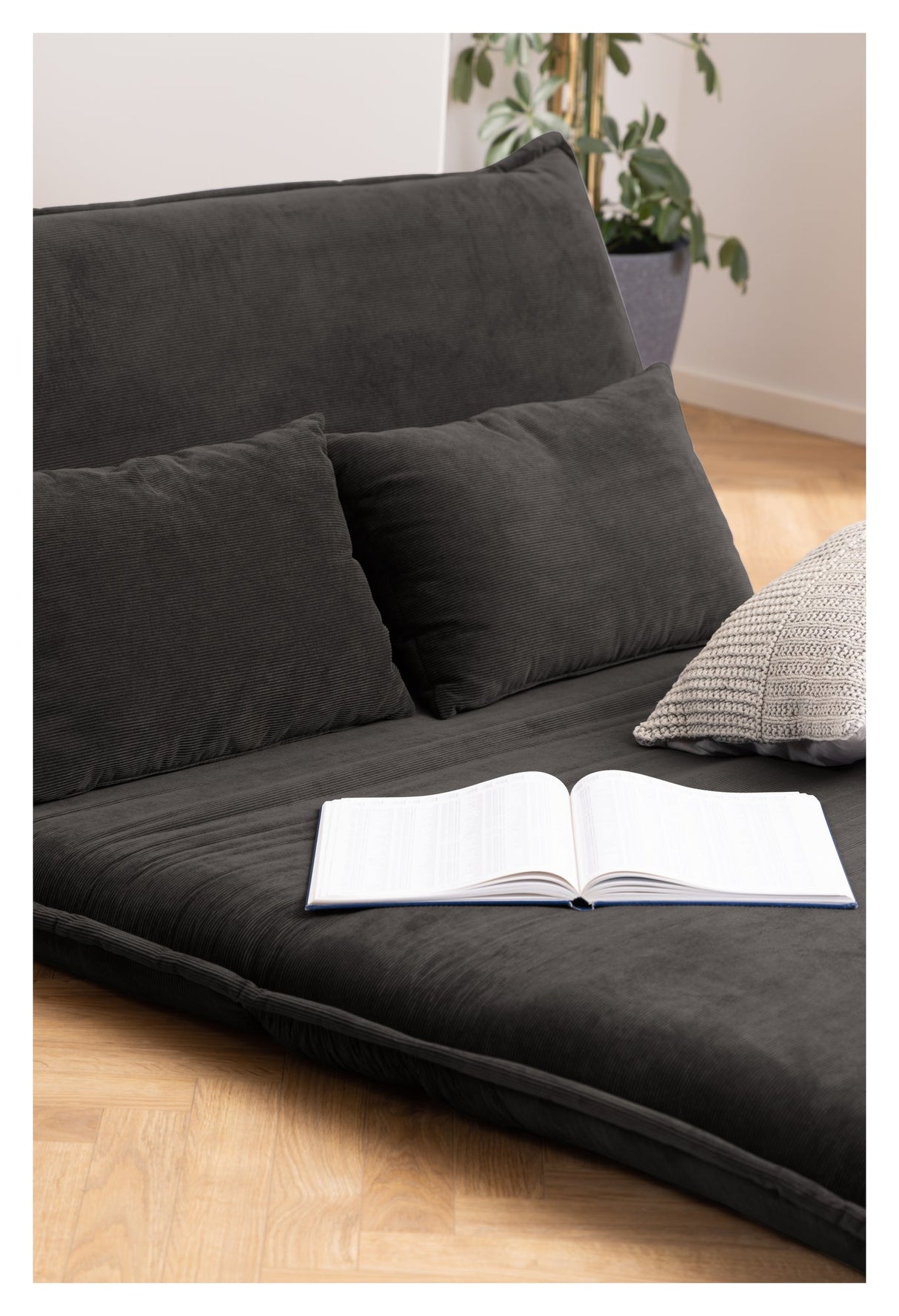 Halle, sofa bed 150cm - anthracite