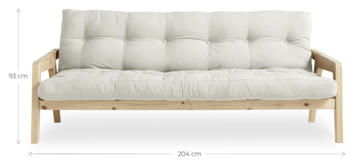 Grab Sofa bed, Pine/Honey velvet