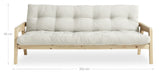 Grab Sofa bed, Pine/Honey velvet