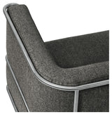 Modernist Lounge Chair, Brand Gray Wool