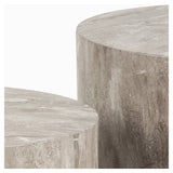 Dice, coffee table set Ø5 gray marble