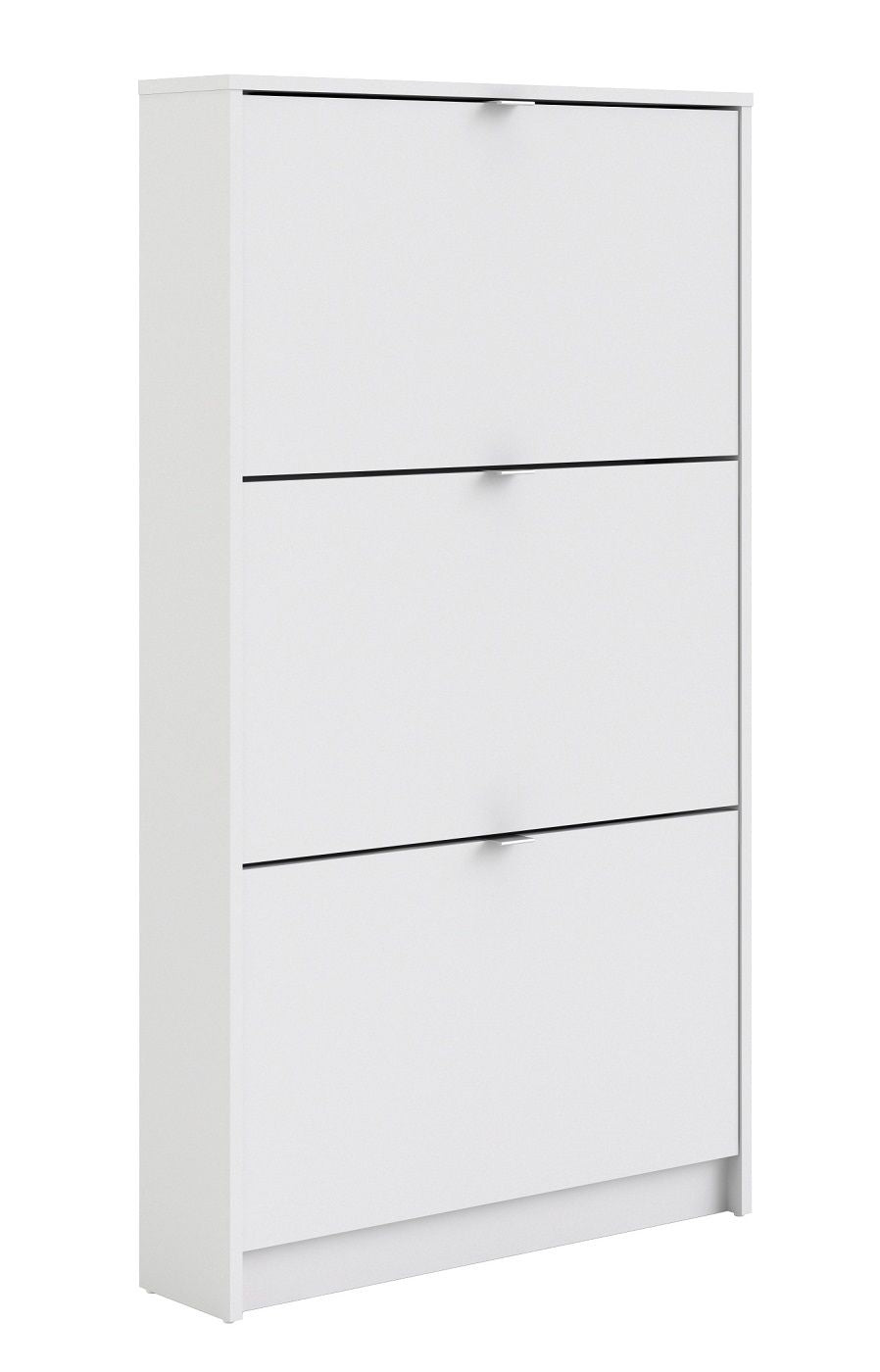 Shoes Shoe Cabinet 3 folding doors with 1 compartment - White