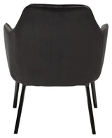 Embrace Lounge Chair, black velvet. black leg