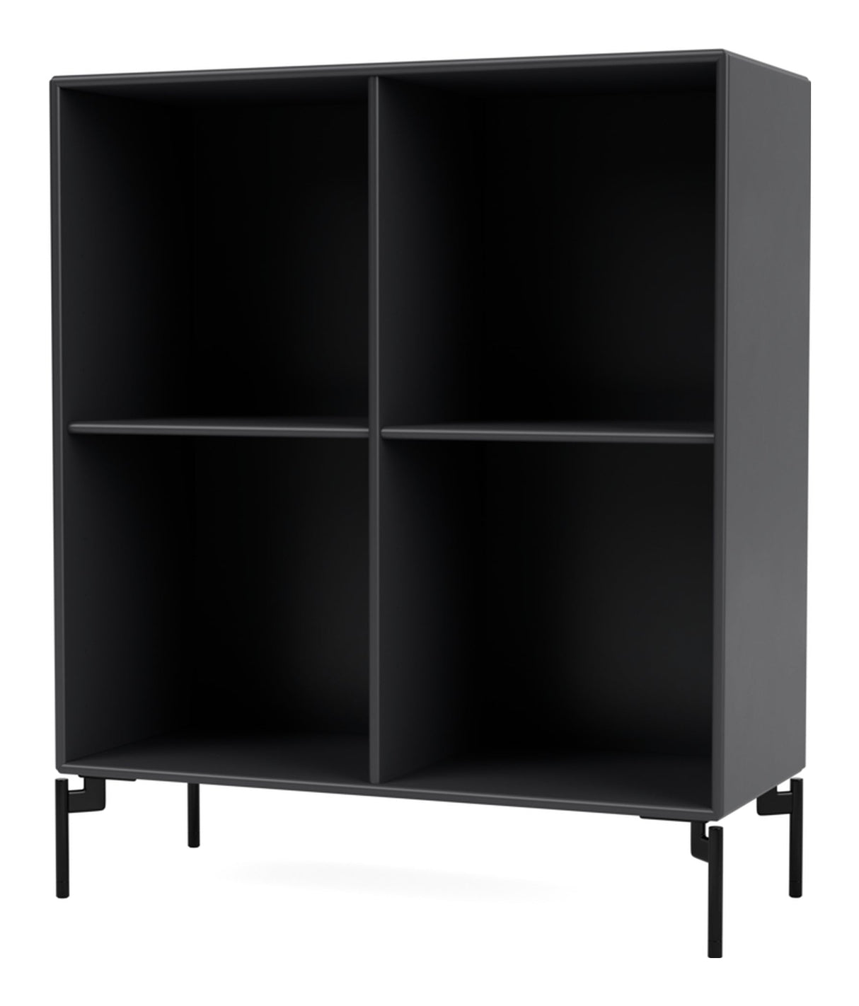 SHOW Bookshelf with black legs, Anthracite