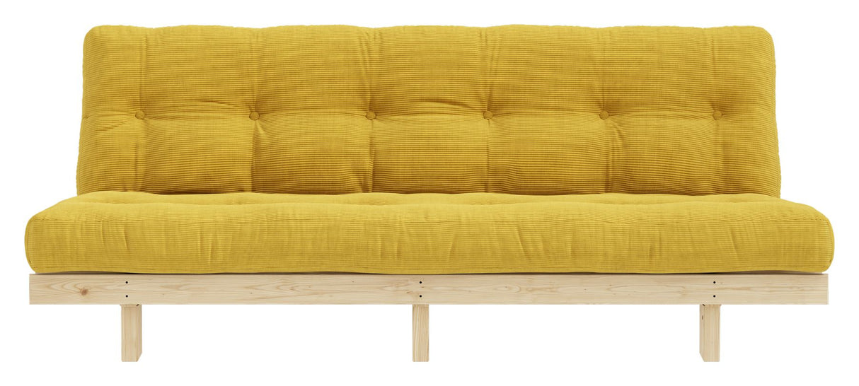 Lean Sofa bed, Pine/Yellow velvet