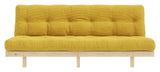 Lean Sofa bed, Pine/Yellow velvet