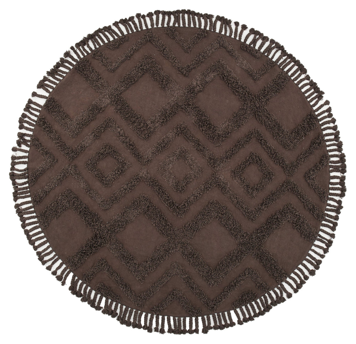 Hilma Cotton Blanket, Ø200 - Brown