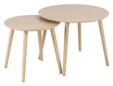 Roslin Coffee table, Set of 2, Lacquered bamboo, Ø60/45