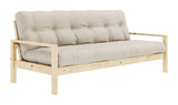 Knob Sofa bed, Lacquered Pine, Beige