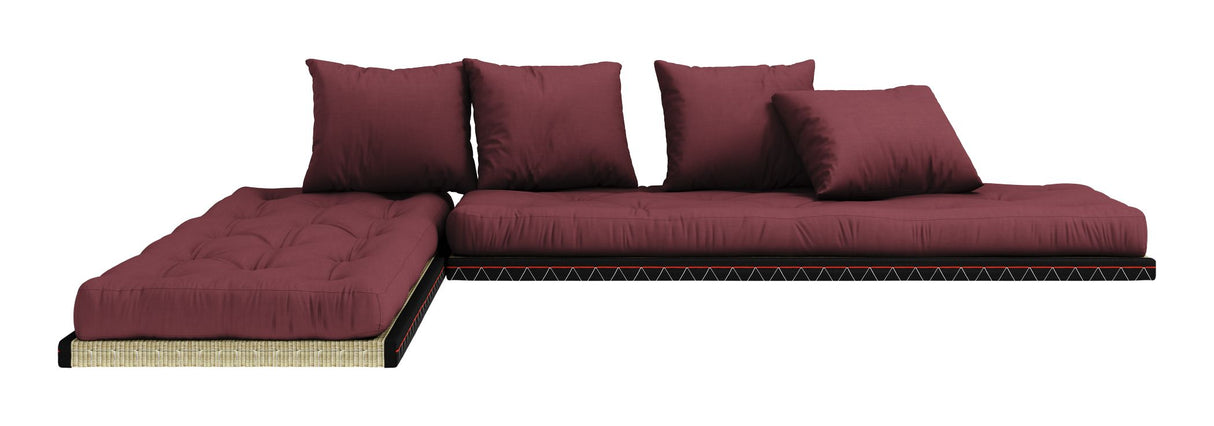 Chico Futon Sofa, Bordeaux w. Tatami mats