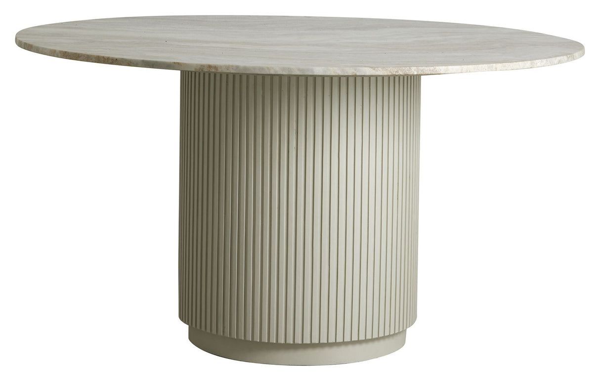 Nordal ERIE Dining table - White Marble top, Ø140