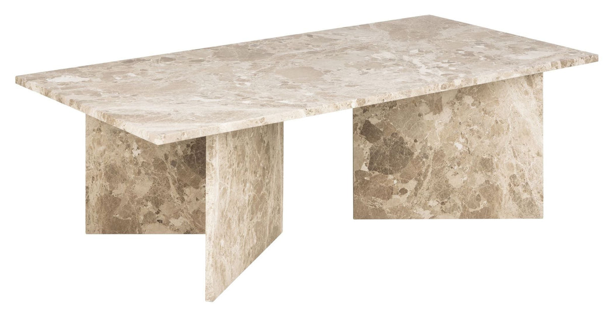 Florence Coffee table, Brown marble, 140x70