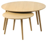 Adaa, coffee table Ø88/58 - light oak