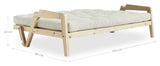 Grab Sofa Bed, Pine/Beige