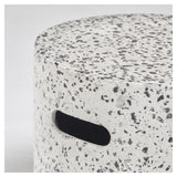 Jenell Outdoor Side Table, Ø35, White Fiber Cement