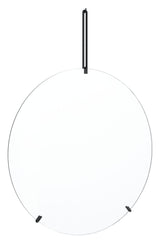 Wall mirror, Ø70, Black