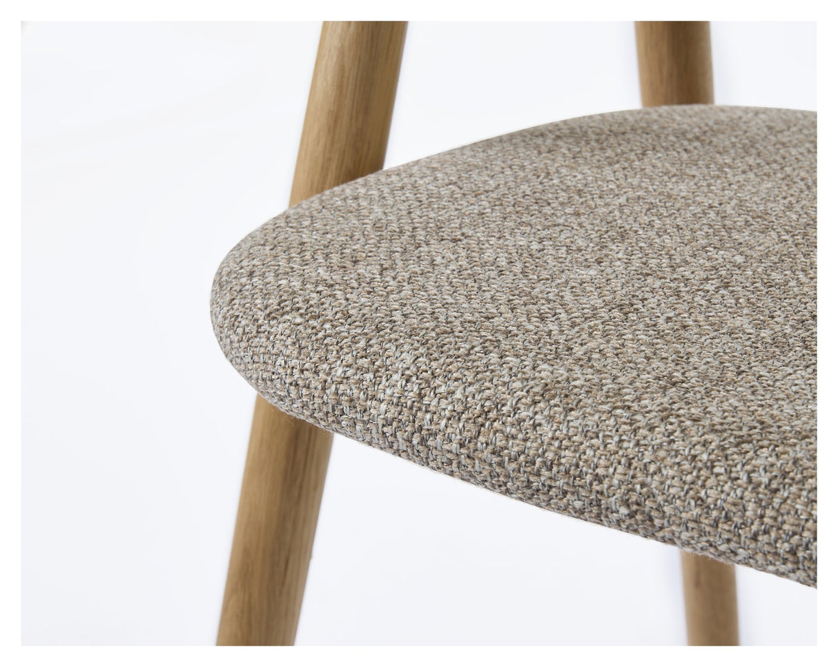 Relate, dining chair w/armrests - nature/latte