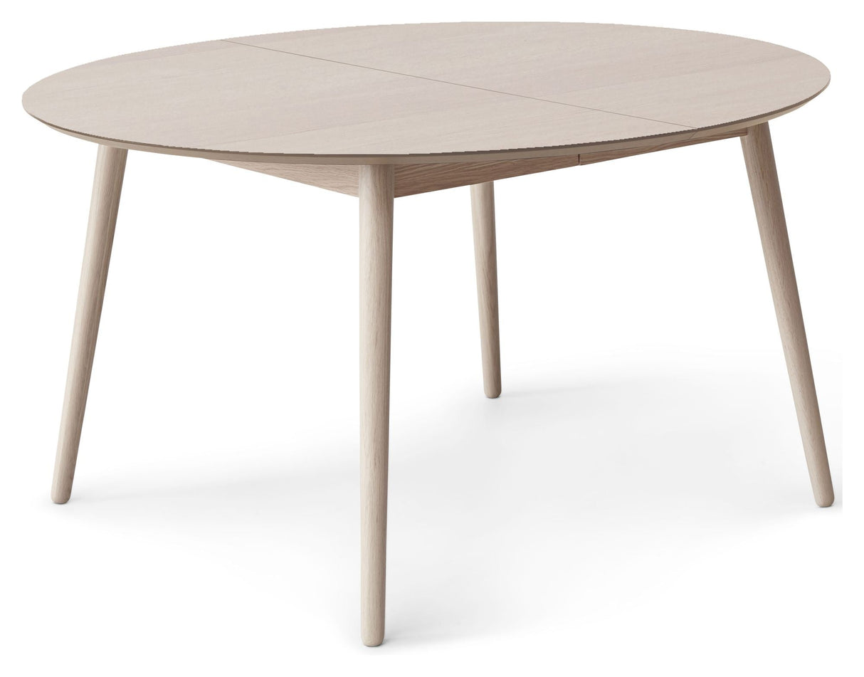 Meza Round Dining Table Ø135, White Pigmented Oak