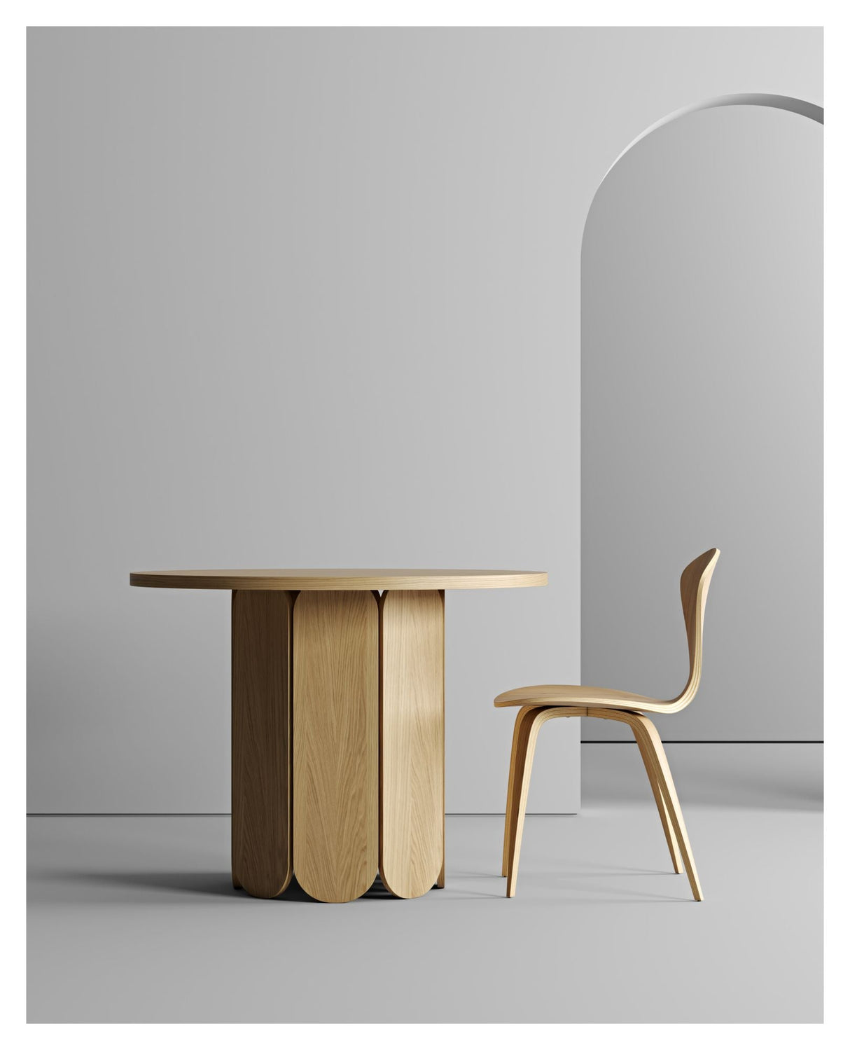 Woodman Soft Dining Table - Oak, Ø98