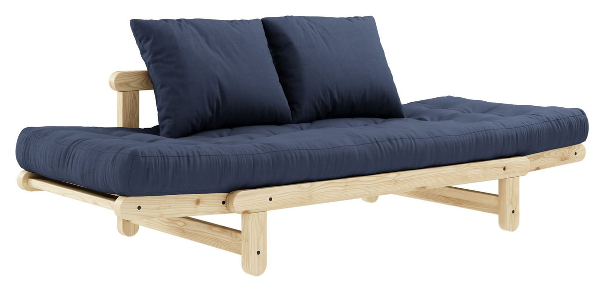 Beat Sofa Bed, Nature, Pine/Navy Petroleum Blue