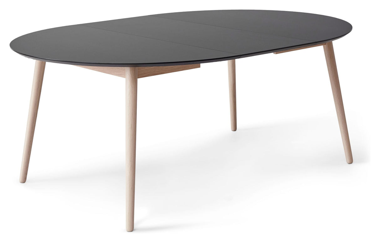 Meza Round Dining Table Ø135, Graphite/Oak legs