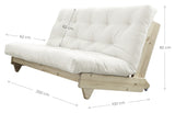 Fresh Sofa bed, Mocca/Nature