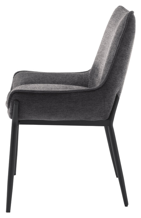 Calgary, dining chair w/armrests – gray