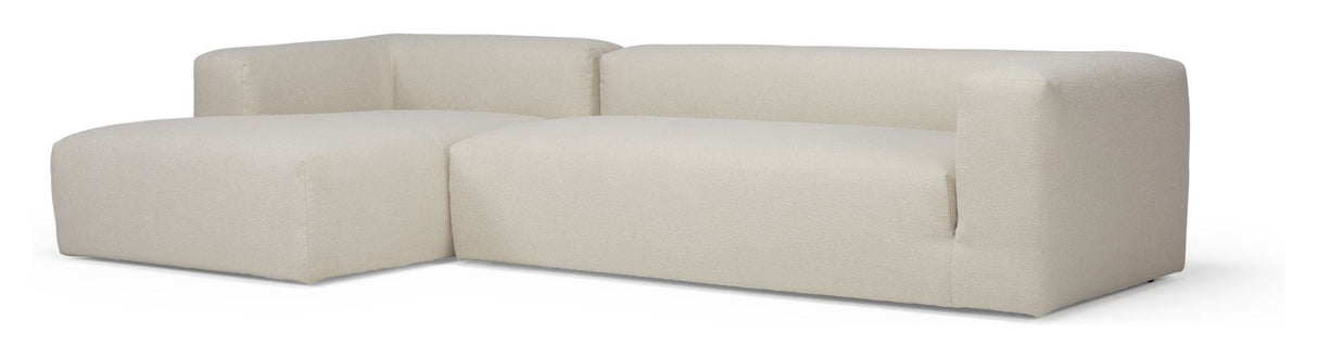 Kornum Sofa with chaise longue left, Offwhite Bouclé