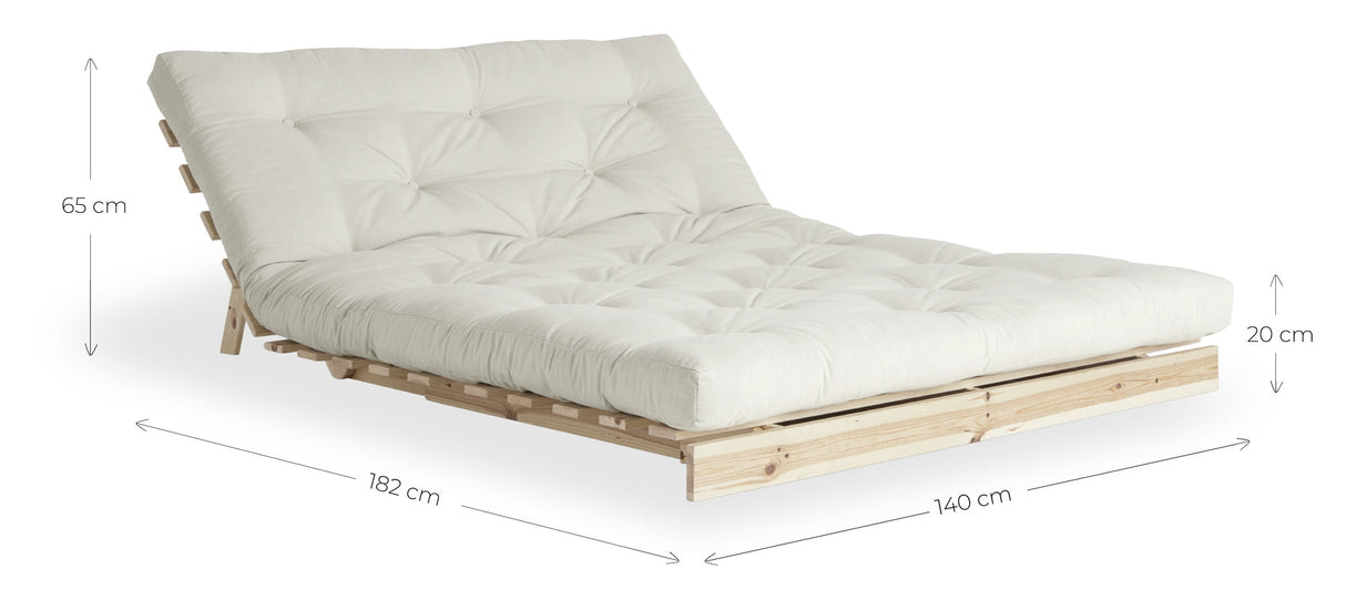 Roots 140 Sofa Bed, Pine/Off White