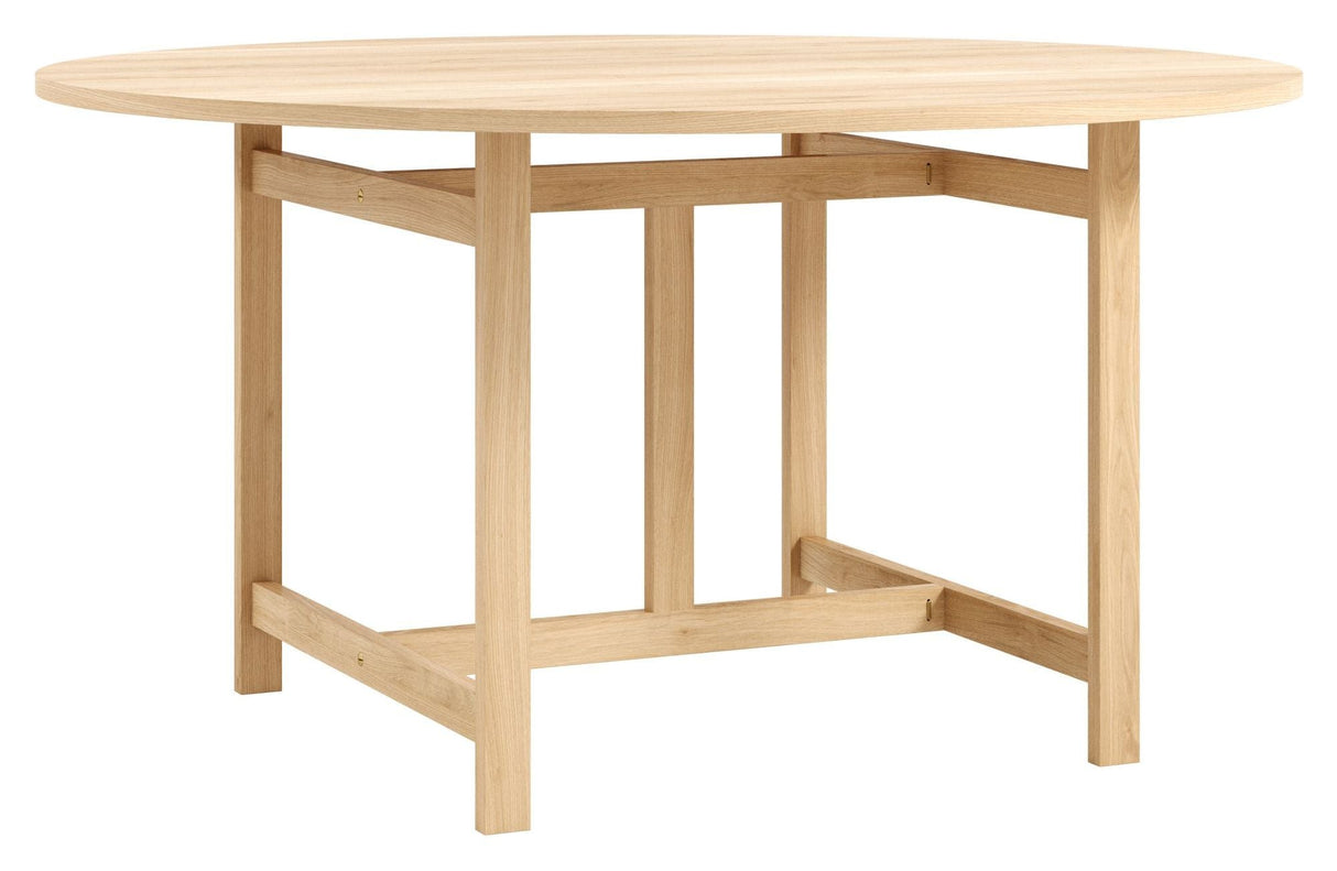 H-frame Dining table, Ø140, Oak