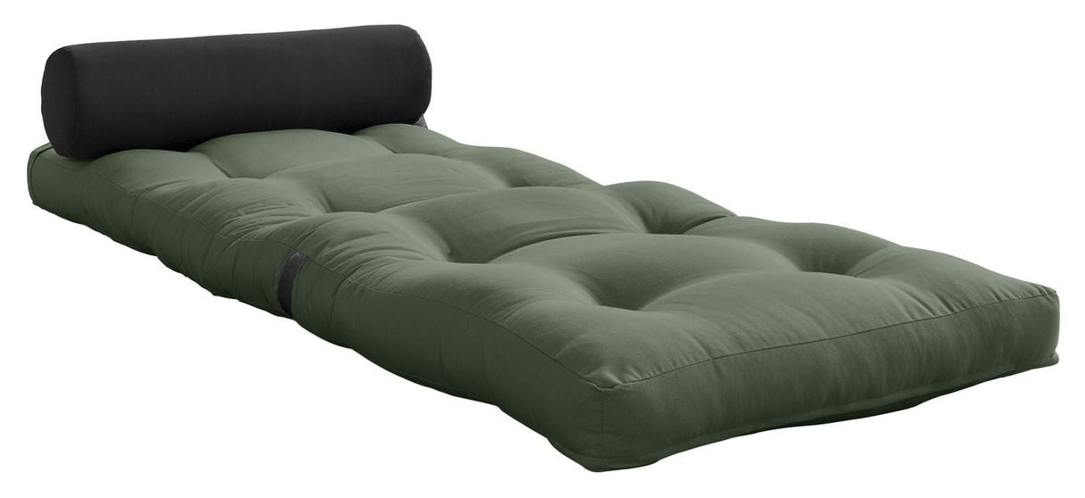 Wrap Futon, Dark Gray/Olive Green