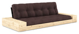 Base Sofa bed with Sideboxes, Brown/black