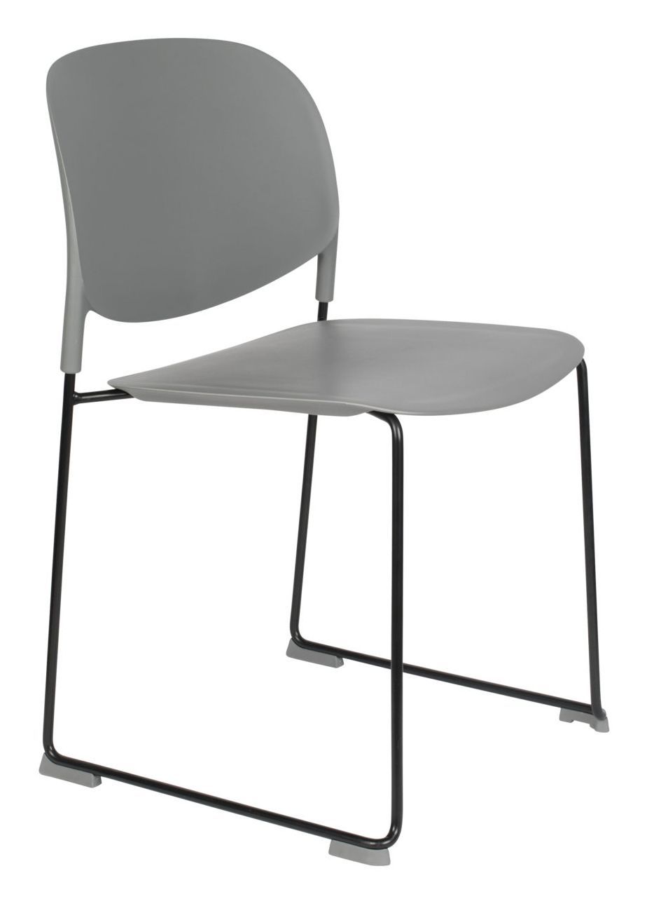 homii Stacks Dining Chair, Mat Gray