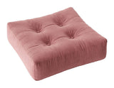 More Pouf, Sorbet Pink velvet