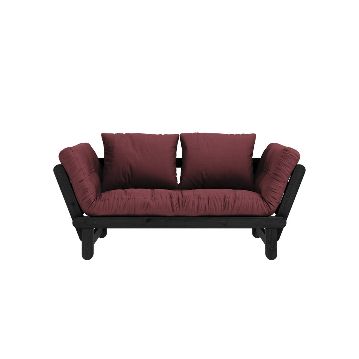 Beat, sofa bed, bordeux/black