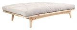 Folk Sofa bed, Pine/Ivory velvet