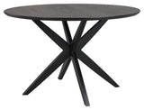 Calverton Round Dining Table, Black Oak, Ø120