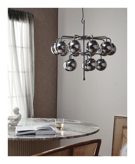 PALMA Chandelier, Metalic finish, Ø74