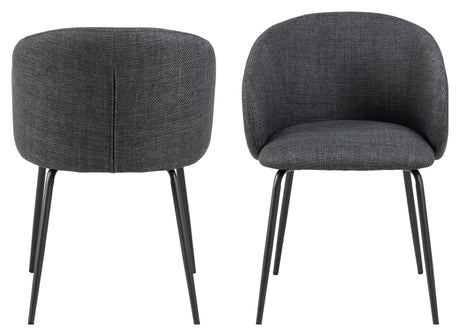 Eleanor, dining chair - dark gray