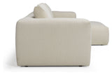 Kornum Sofa with chaise longue left, Offwhite Bouclé