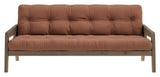 Grab Sofa bed, Brown lacquered pine, Clay Brown