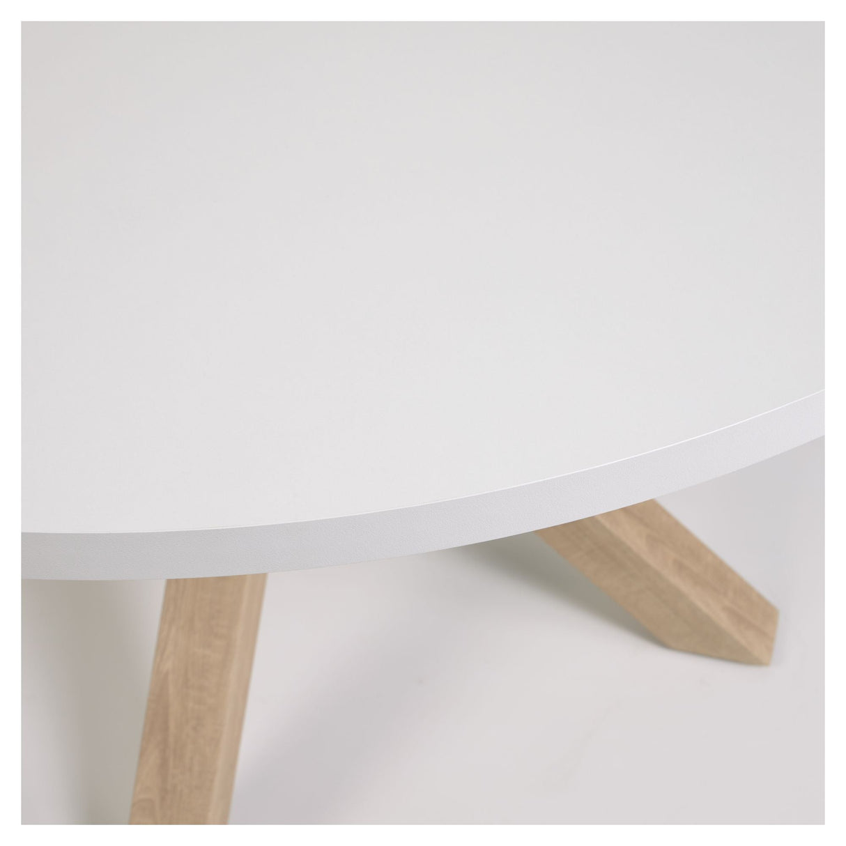 Argo Full Dining Table Ø119, White Melamine Top