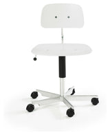 KEVI 2533 Office Chair, White/Polished Chrome