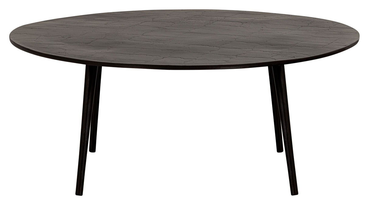 Cres Coffee table Ø100 - Black-brown aluminum