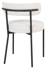 Badalona Dining chair, white/bouclé