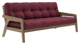 Grab Sofa bed, Brown lacquered pine, Bordeaux